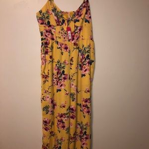 Yellow floral jumpsuit